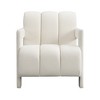 Modern Minimalist Armchair with L-Shaped Armrests, 26.3" Polyester Lounge Chair - 2 of 4