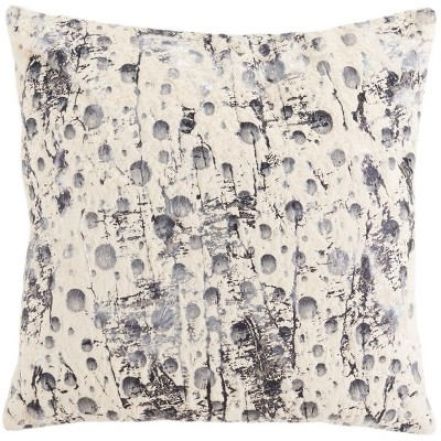 White Faux Fur Kids Square Pillow Set