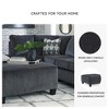 Signature Design by Ashley Contemporary Abinger Oversized Accent Ottoman Chenille Smoke - 4 of 4