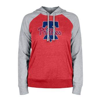 MLB Philadelphia Phillies Women's Lightweight Bi-Blend Hooded Sweatshirt