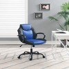 GlasFlength Task and Office Chairs Modern Faux Leather Swivel Chair with Adjustable Height for Home Office, Multicolored, 26"*11"*21" - 2 of 4