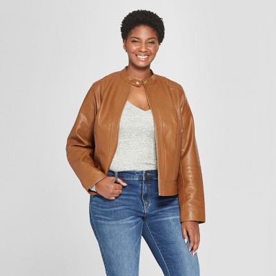 target brown leather jacket