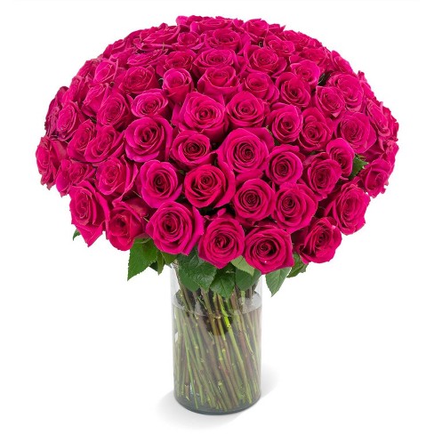 Fifty Long Stem Red Roses with Vase