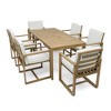 YOOCOZZ  7-Piece Patio Dining Set with Removable Cushions - Light Teak - 3 of 4