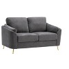 NicBex Modern Loveseat Sofa with Soft Cushion Comfy Love Seat Couch with Metal Legs Living Room Furniture,2 Seater,Suitable for Bedroom,Apartment,Gray - 3 of 4