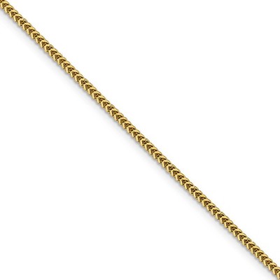 Black Bow Jewelry 1.4mm 14k Yellow Gold Solid Franco Chain Necklace