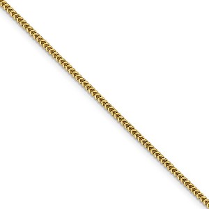 Black Bow Jewelry 1.4mm 14k Yellow Gold Solid Franco Chain Necklace - 1 of 4