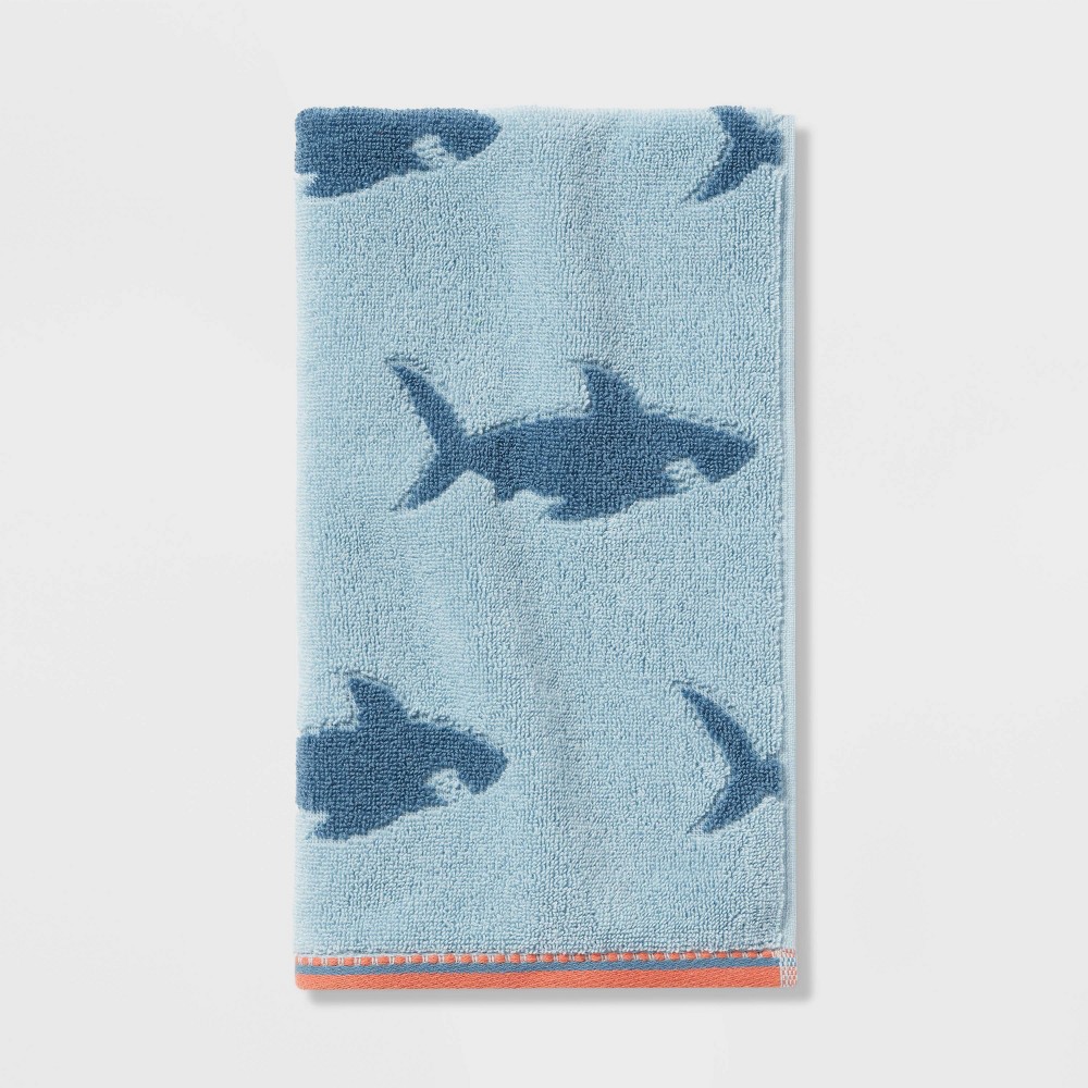 Photos - Towel Shark Kids' Hand  Blue - Pillowfort™