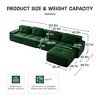 153" Modern L-Shaped Modular Sectional Sofa for Living Room, Corduroy Fabric, 4-Seater Couch with Deep Seat and Movable Ottoman,Camel - 4 of 4