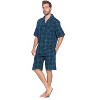 Ashford & Brooks Mens Woven Short Sleeve Pajama Shorts Set - 3 of 4