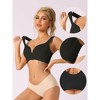 INSPIRE CHIC Women's Wirefree Bra Full Coverage Push Up Vest Bralettes 3 Packs - 3 of 4