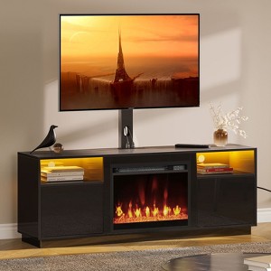 Greenstell Fireplace TV stand, TV bracket, with power outlet, LED lights, and large storage space - 1 of 4