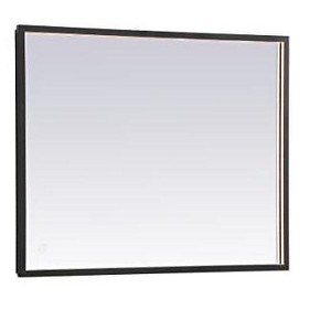 Elegant Lighting Pier 20x36 inch LED Mirror with Adjustable Color Temperature 3000K/4200K/6400K in Black - 1 of 4