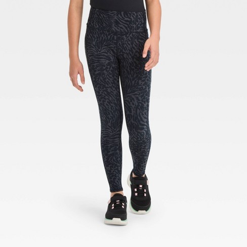 Girls' Performance Pocket Leggings - All In Motion™ Charcoal Gray