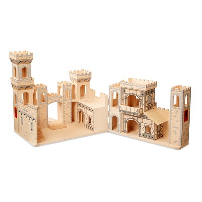 melissa & doug castle wooden figure set