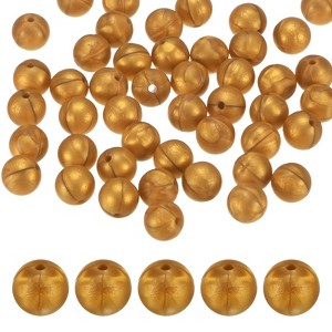 Unique Bargains Round Loose Rubber Beads Craft Smooth Ball Small Hole for DIY Crafts 50 Pcs - 1 of 4