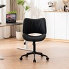 YOUNIKE Swivel Office Chair Modern Adjustable Desk Executive Task Chair Leather Rolling Side Vanity Chair 24.41"Wx25.2"Dx(29.92-33.07)"H - 3 of 4