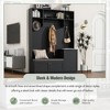 Whisen Hall Tree with Bench and Cushion, Functional Shoe Cabinet and Coat Rack with Hooks - 3 of 4