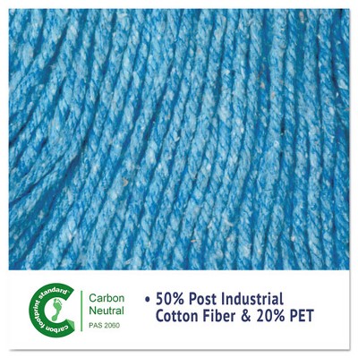 Large Blue Cotton Synthetic Wet Mop Head