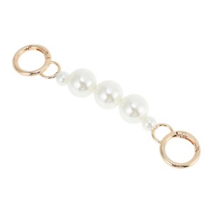 Unique Bargains Durable Faux Pearl Bag Extender Chain Light Gold Tone White 1 Pc - 1 of 4