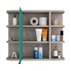 GlasFlength Decorative Wall Mirrors Medicine Cabinet Milano, Six External Shelves Mirror, Light Gray Finish, Gray, 23.62"*7.48"*19.68" - 4 of 4
