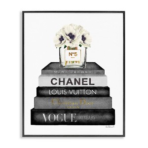 Stupell Industries Monochrome Fashion Designer Bookstack, 24" x 30" - 1 of 4