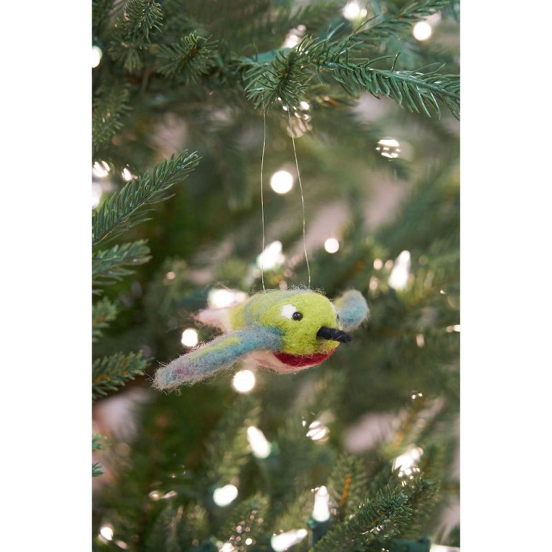 Gallerie II Hummingbird Felted Wool Christmas Xmas Ornament, 4 of 6