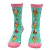 Crazy Dog T-Shirts Women's Ice Cream Socks Funny Frozen Treat Dessert Vanilla Chocolate Cone Graphic Novelty Footwear - 3 of 4