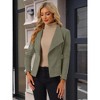 Allegra K Women's Faux Suede Lapel Draped Outwear Open Front Jacket - 2 of 4