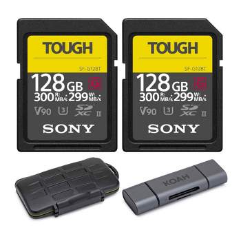 Sony gb Uhs ii Tough G series Sd Card 2 pack Bundle With Case