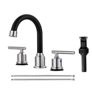 WOWOW 8 in. Widespread Double-Handle Bathroom Faucet - 1 of 4