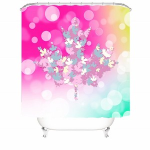Color Weeds Shower Curtains for Bathroom Waterproof Fabric Bath Curtain Durable Soft Stylish Bathroom Decor 72x72 Inch - 1 of 1