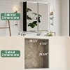 Belle Medicine Cabinet with Mirror, Recessed/Wall Mounted Cabinet for Bathroom, Beveled Mirror, Adjustable Tempered Glass Shelves, Black - 2 of 4