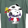 Women's - Peanuts - Snoopy Woodstock Vampire Short Sleeve Graphic T-Shirt - 2 of 4