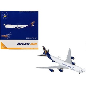 Boeing 747-8F Commercial Aircraft "Atlas Air" White with Blue Tail "Interactive Series" 1/400 Diecast Model by GeminiJets - 1 of 3