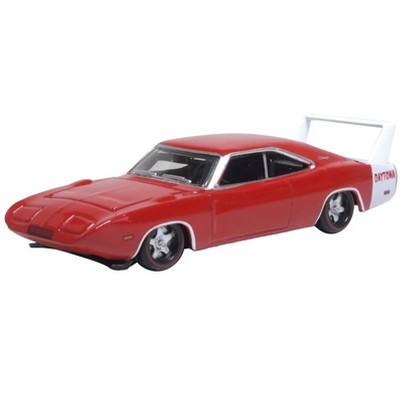 1969 Dodge Charger Daytona Red with White Stripe 1/87 (HO) Scale Diecast Model Car by Oxford Diecast