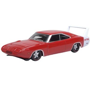 1969 Dodge Charger Daytona Red with White Stripe 1/87 (HO) Scale Diecast Model Car by Oxford Diecast - 1 of 1