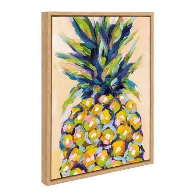 Natural Abstract Pineapple Canvas Print with Polystyrene Frame, 18x24