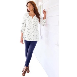 Catherines Petite Breezeway Georgette Blouse - 1 of 4