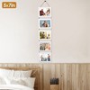 NewHome "5x7 Inch Rustic Wall Hanging Picture Collage Frame, 5-Opening Wood Photo Frame for Home Decor" White - 2 of 3