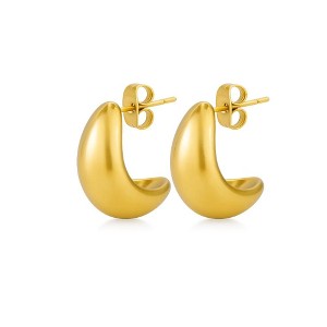 Dome Huggie Teardrop Earrings - 1 of 4