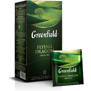 Greenfield Flying Dragon Green Tea 25 Bags - Refreshing and Exotic Blend - Green Tea with an Alluring Twist - 1 of 1