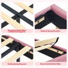 Twin Bed Frames, Velvet Upholstered Platform Bed Frame with Headboard and Strong Wooden Slats, No Box Spring Needed/Noise-Free/Easy Assembly, Pink - 3 of 4