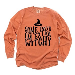 Simply Sage Market Women's I'm Extra Witchy Wavy Long Sleeve Garment Dyed Tee - 1 of 4