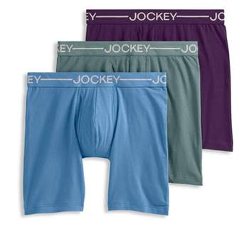 Jockey Men's Underwear ActiveStretch 7 Long Leg Boxer Brief - 3 Pack, Blue  Chambray/Block Geo/Teal Breeze, S : : Clothing, Shoes & Accessories