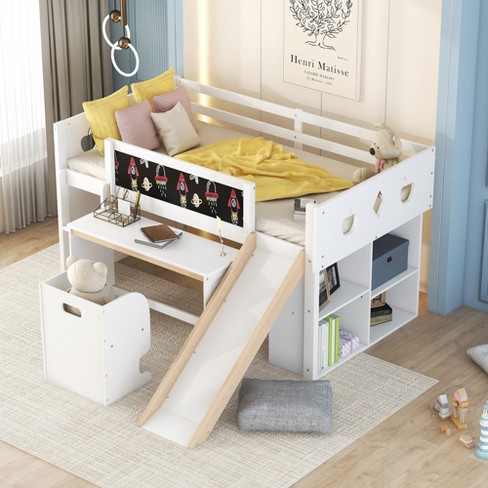 Target loft bed with hot sale slide