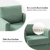 Iapygia Contemporary Tufted Wooden Upholstered Club Chair with Metal Legs for Bedroom and Living Room Club Chair| ART OF LIVING DESIGNS - 3 of 4