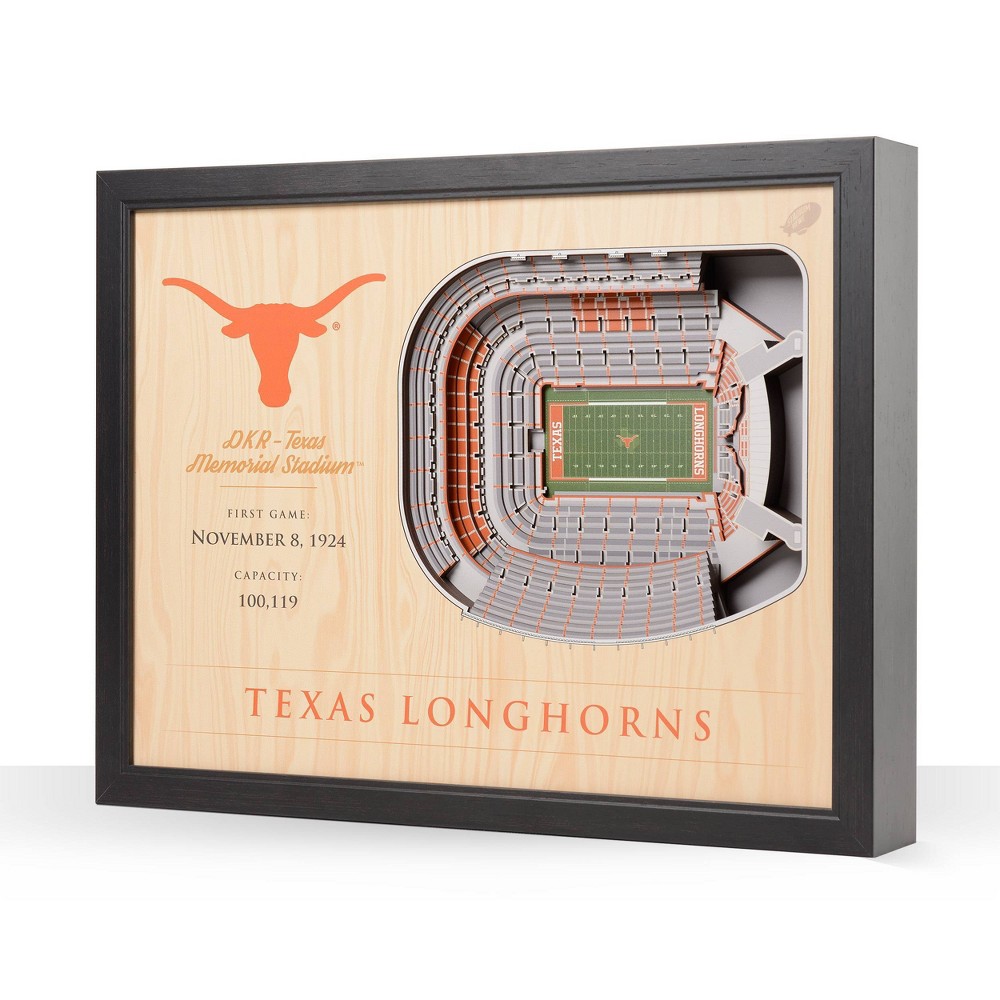 Photos - Coffee Table NCAA Texas Longhorns 25-Layer StadiumViews 3D Wall Art