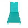 WestinTrends 2 Pieces Poly Outdoor Patio Chaise Lounge Chair with Side Table Set - 4 of 4