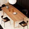 Gaoyangjiaju 62.9 inch Mid Century Modern solid wood tapered leg dining table, walnut color - 3 of 4